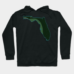 Florida as an Alligator Hoodie